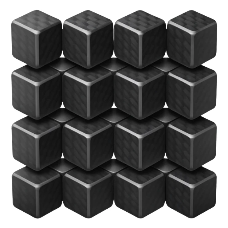 raw blocks of carbon fiber glass fiber composite materials sticker