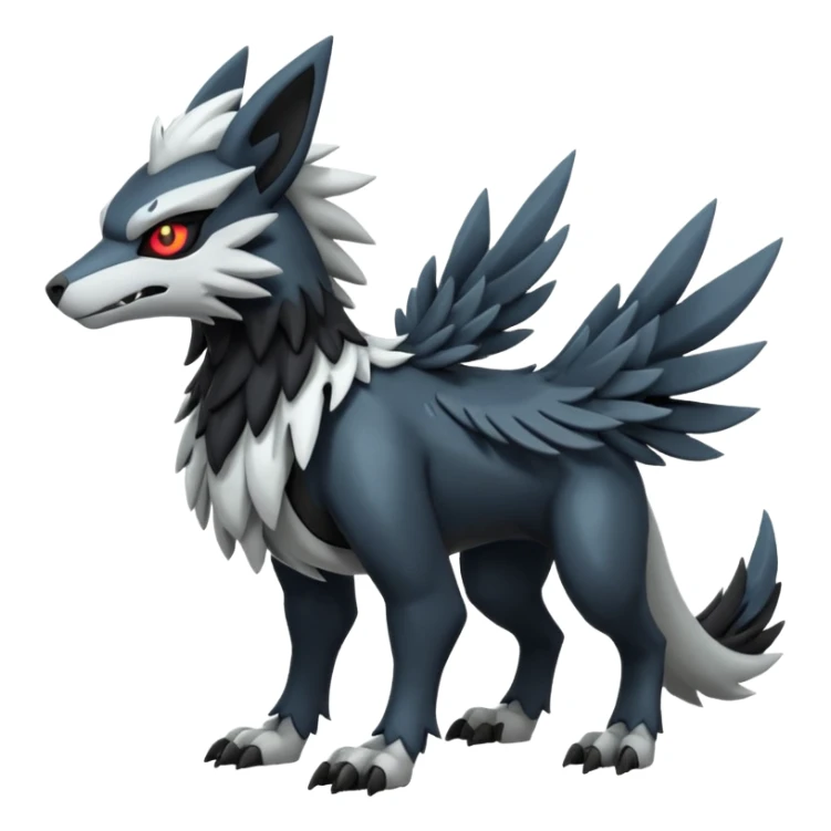 Mightyena-Silvally-Fakémon-hybrid-creature (full body)  sticker