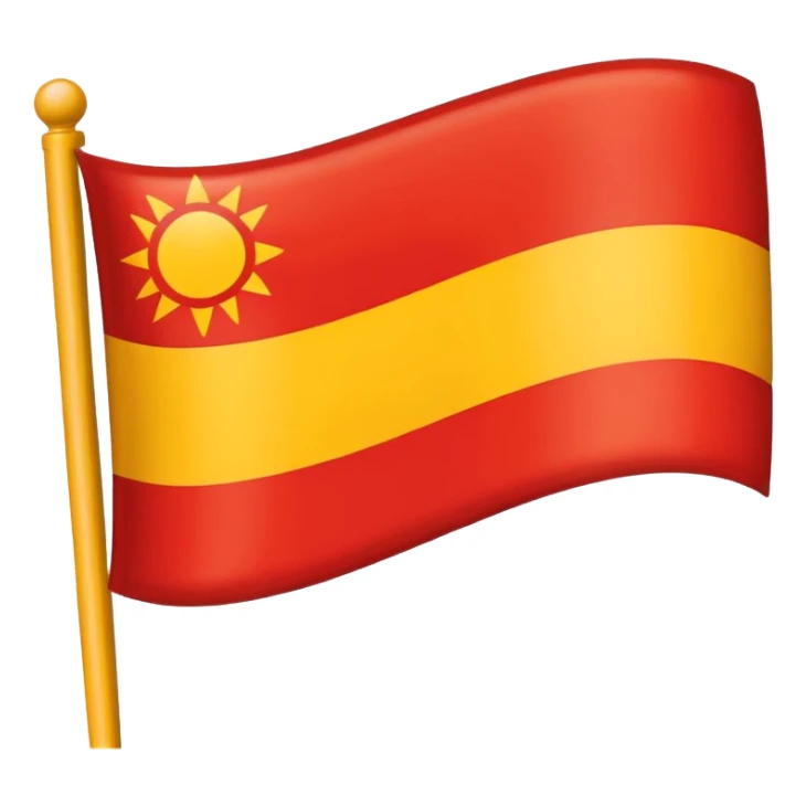 Flag yellow and rec sticker