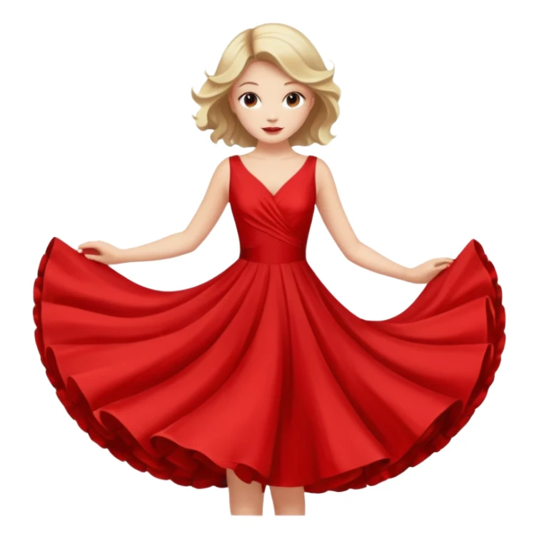 Woman Twirl occasion circle dress sticker