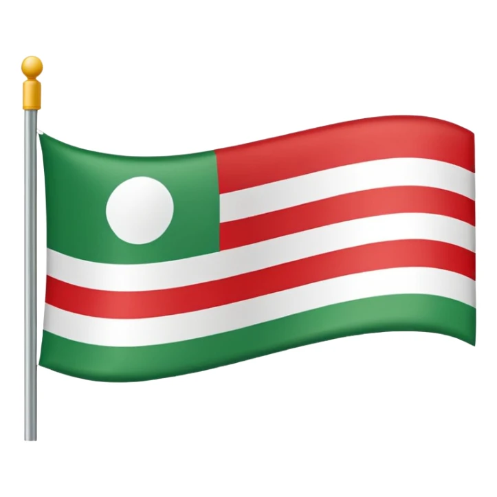 I want a green flag on one side, red in the middle, and white between the green and red. sticker