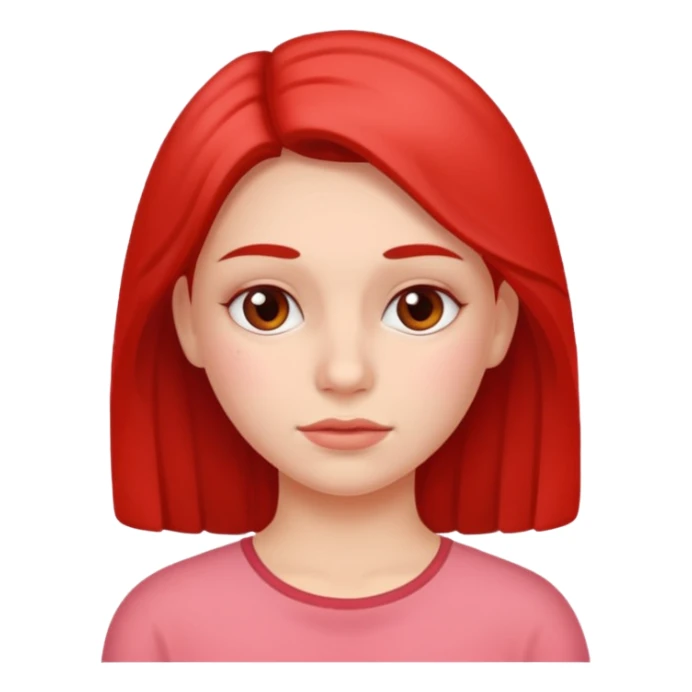 Girl with skin rosacea  sticker