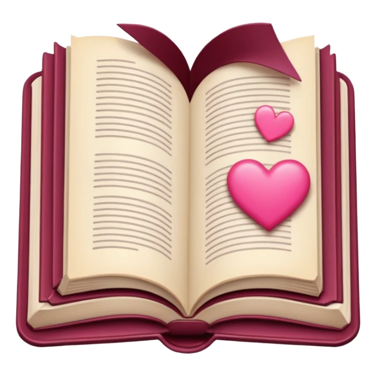 Bordo Open book in a girly style sticker