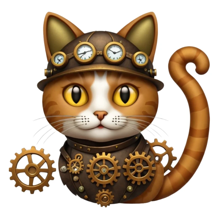 Cat steempank sticker