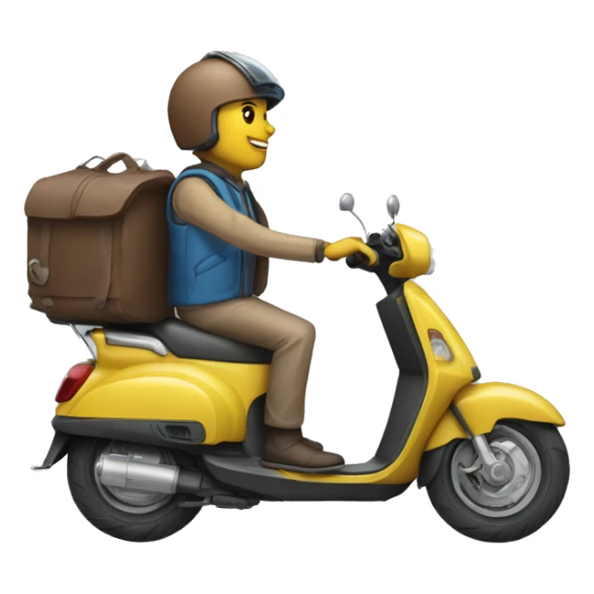 mec de 1 mètres 95 qui est sur son scooter  sticker