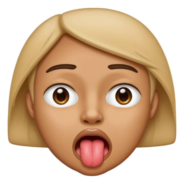 Serious sticking out tongue with mouth closed  sticker