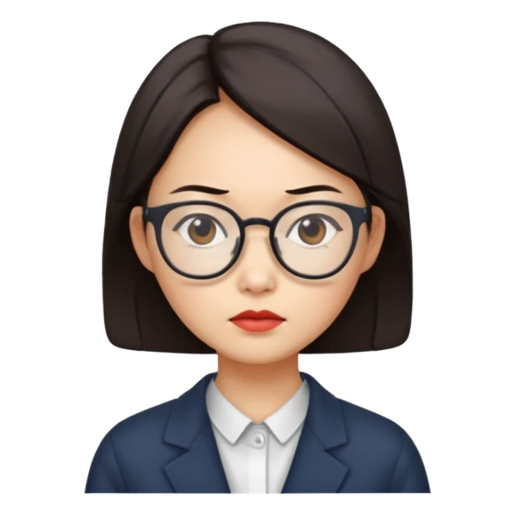 i need an image of a chinese woman analyst sticker