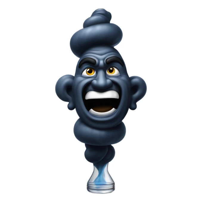 Dark cloud of despair that is a genie coming from a bottle stopped by Solomon  sticker