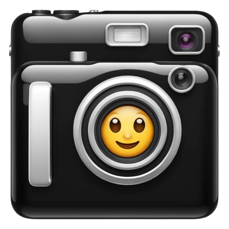 photo camera, modern look, apple emoji style, no text sticker