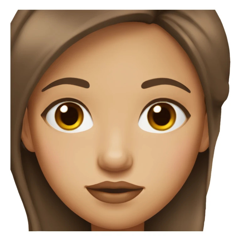 girl with brown eyes and brown hair and big lips sticker