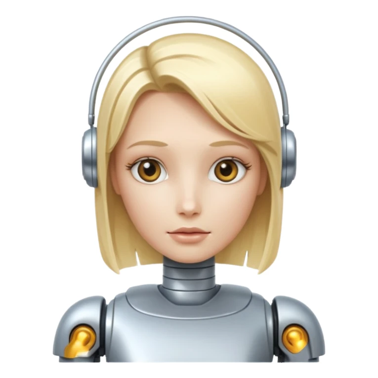 blonde robot sticker
