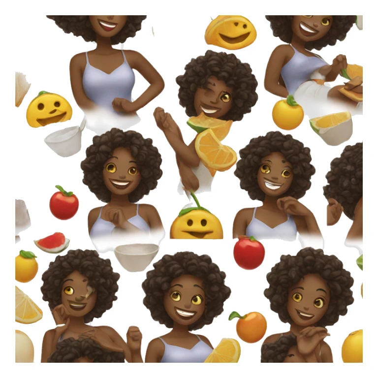 Black woman enjoying with her passions sticker