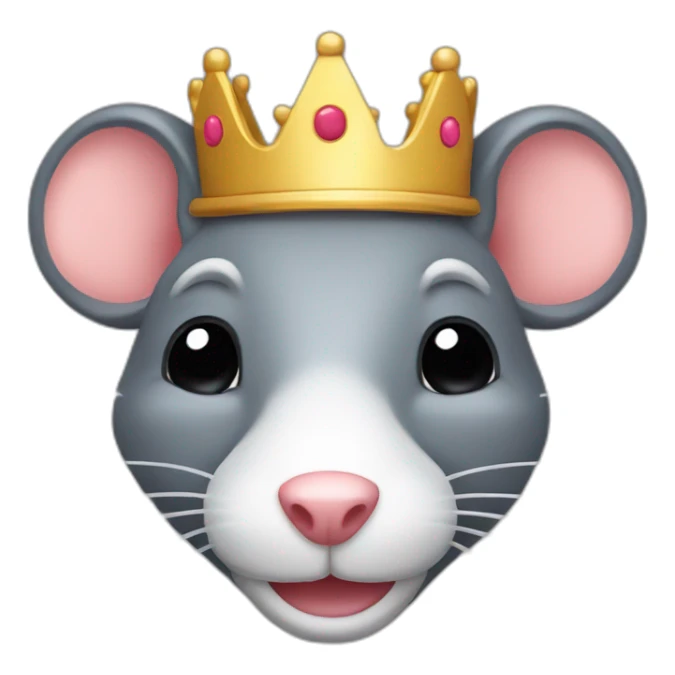Rat sale avec une couronne sticker