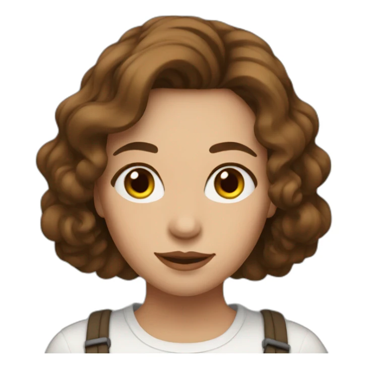 A women with Brown hair and her name is Léonie sticker