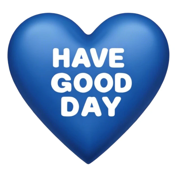 Dark blue heart with the words Have a Good Day in the middle sticker