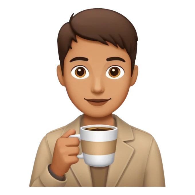 the person who is bring the cup of coffee sticker