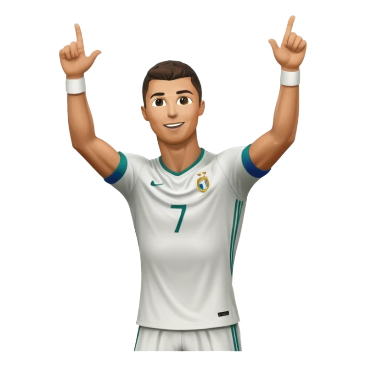 Cristiano Ronaldo football player celebrating a goal sticker