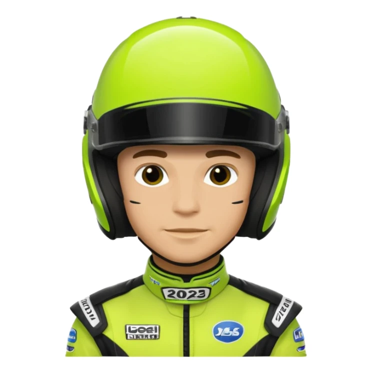 lando norris’ neon green and black 2025 helmet  sticker
