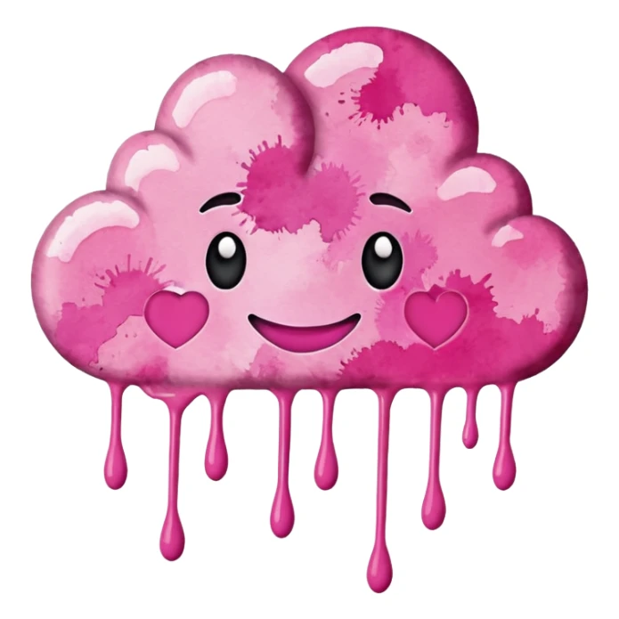 Realistic, watercolor, month February title splatter ìn pinks  sticker