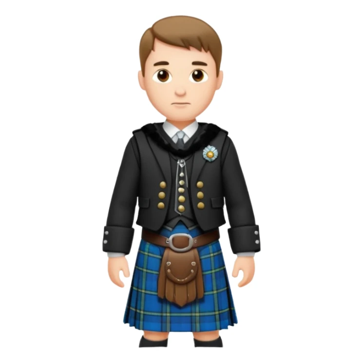 man traditional outfit in scotland sticker