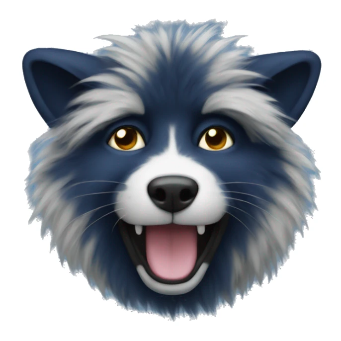 dark blue ball of fur sticker