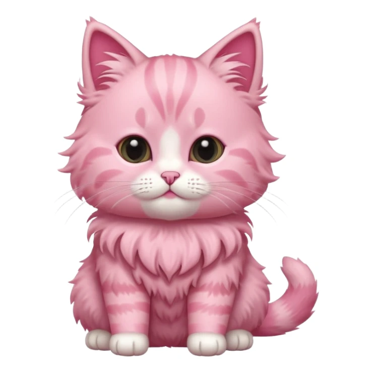 full body of. baby Russian pink cat  sticker