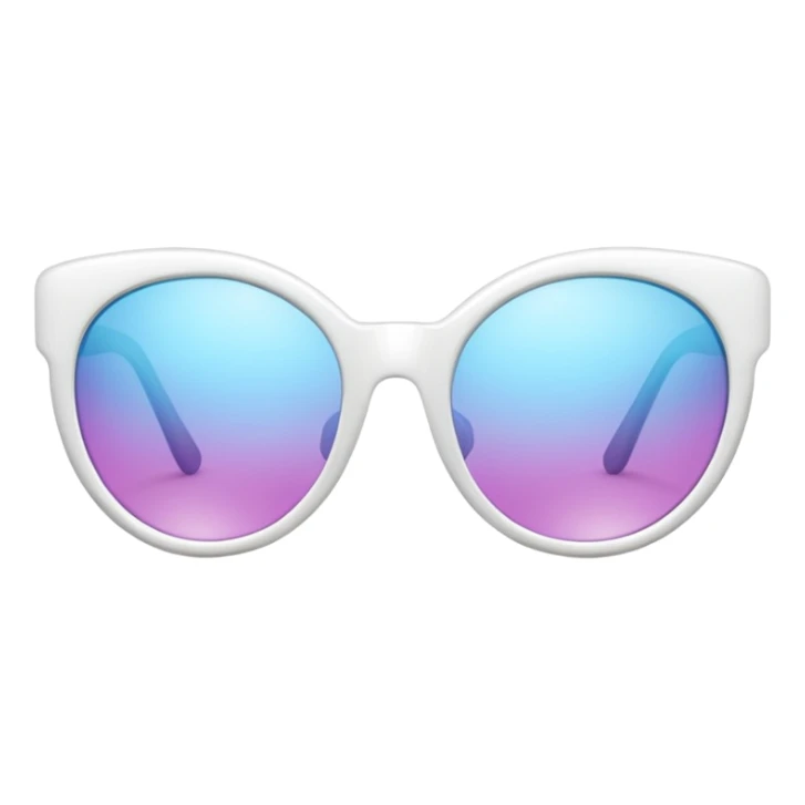 white luxury cateye sunglasses sticker