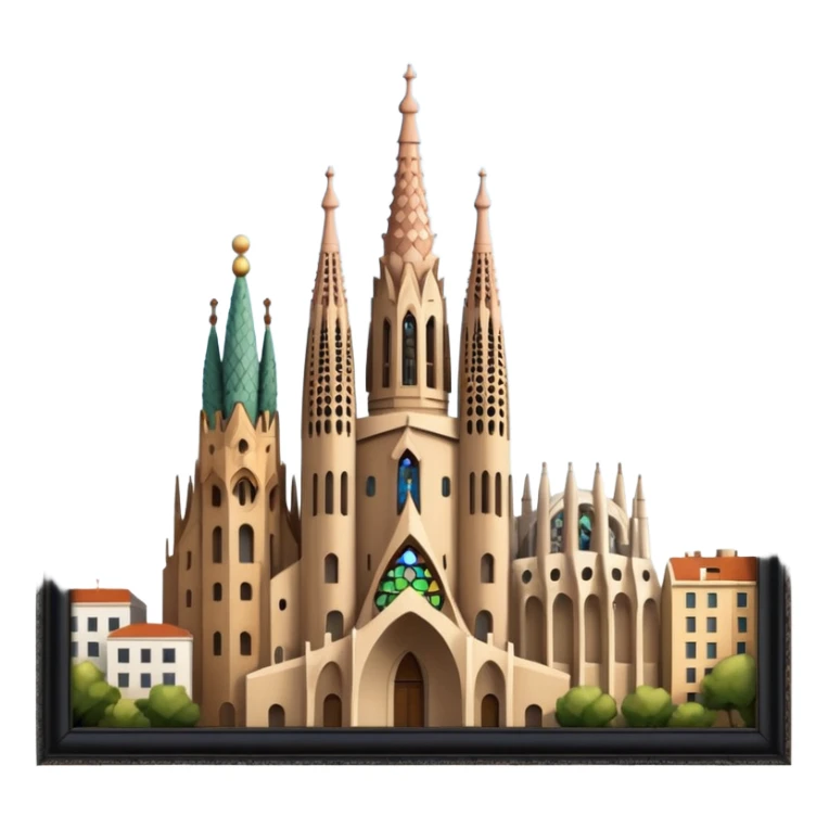 barcelona and sagrada familia sticker