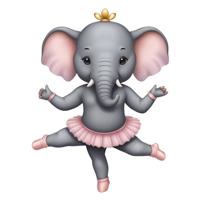 Elefant macht Ballett mit Maske sticker