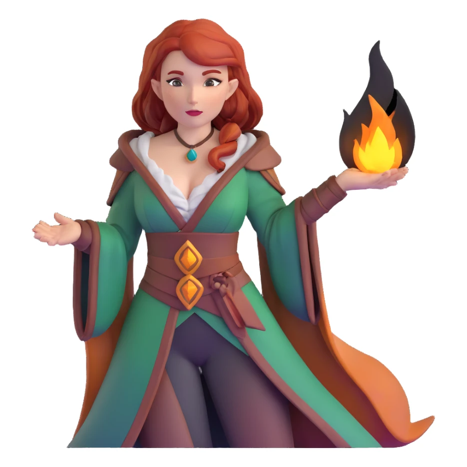 Triss Merigold sorceress with auburn hair sticker