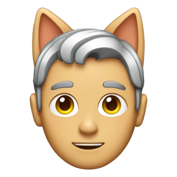 Man with cat ears  sticker