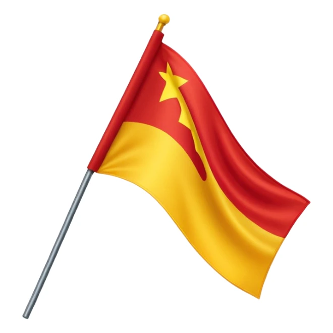 Yellow red flag sticker
