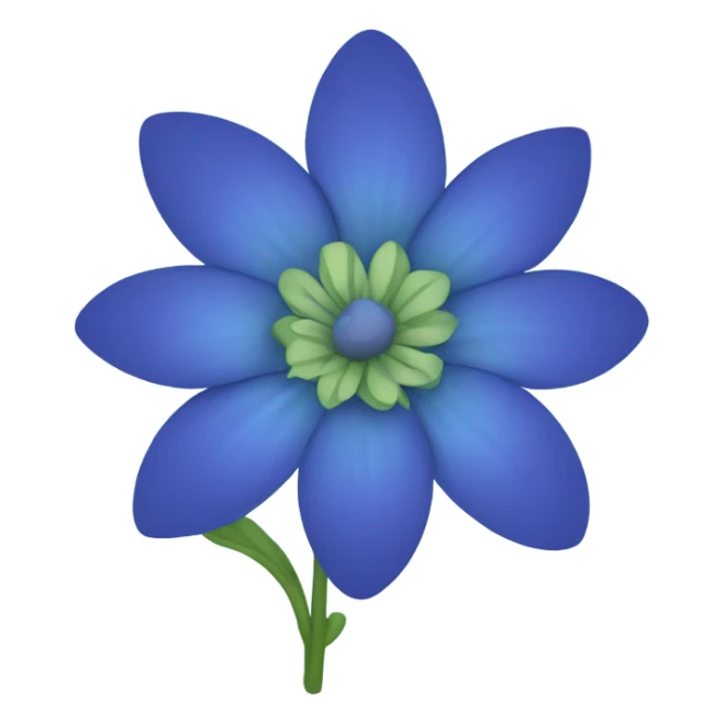 a blue flower sticker