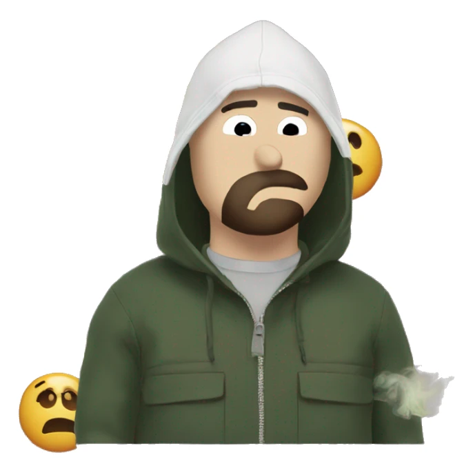 Kenny from South Park smoking a rolled cbd blunt sticker