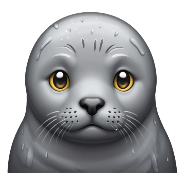 The saddest seal in the rain sticker