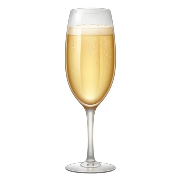 a glass of champagne with sparkling stars sticker