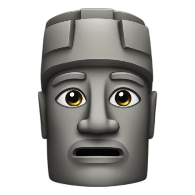 moai but french sticker
