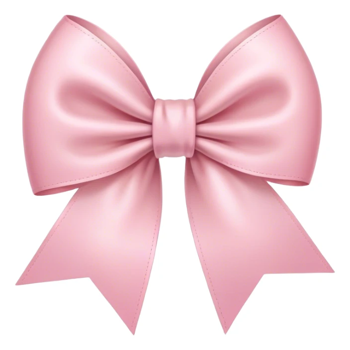 light pink ribbon bow sticker