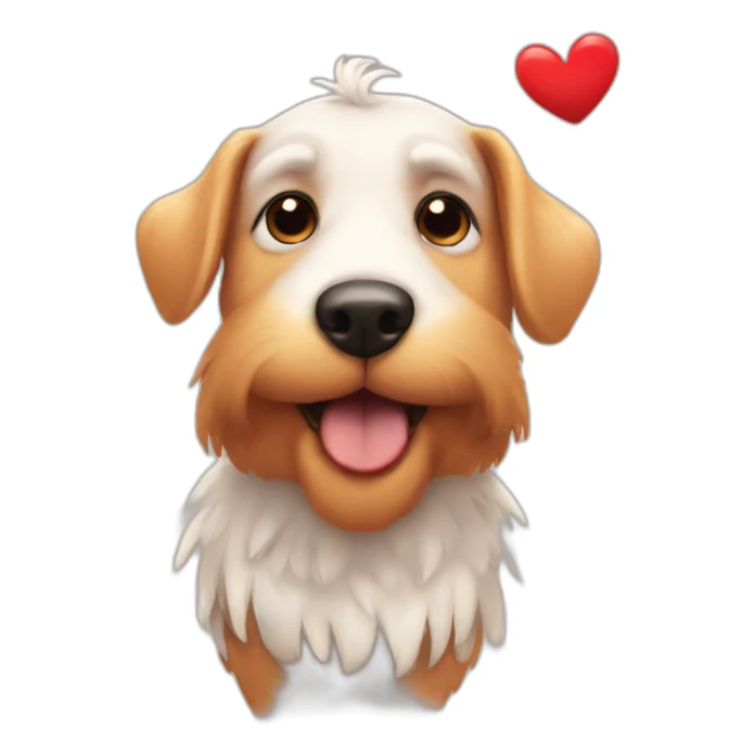 chicken in love with a dog sticker