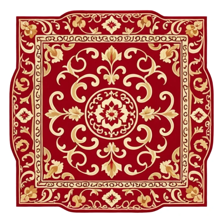 Red Persian rug in motion  sticker