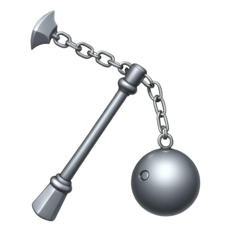 a throwing weapon made of weights on the ends of interconnected cords sticker