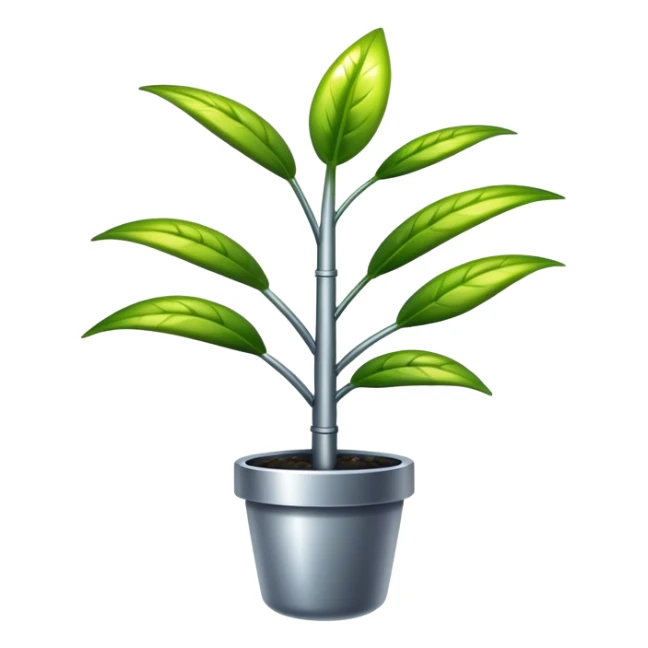 plant that grows with technology instead of nature sticker