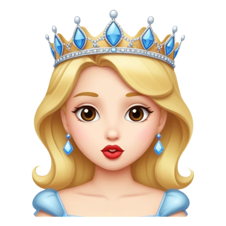 Princess who sent kiss sticker