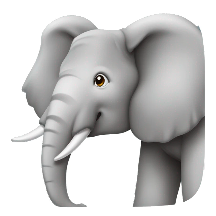 Ahora haz otr elefante igual pero con un solo colmillo sticker