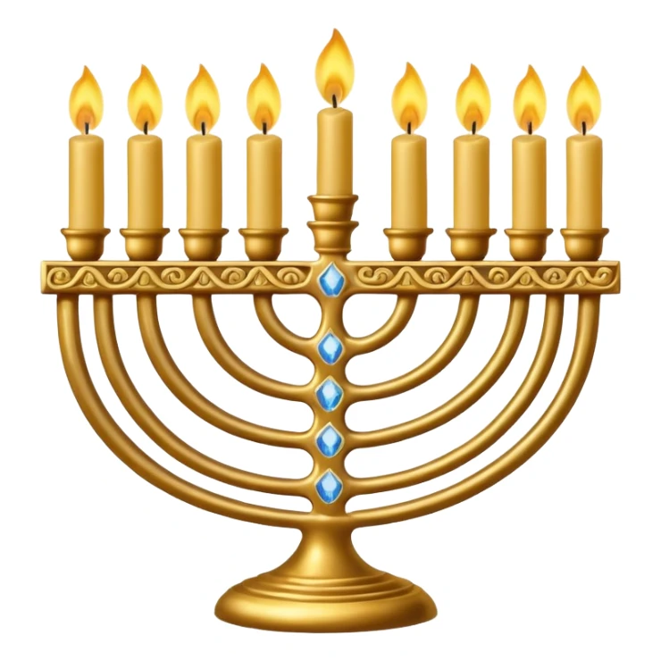 Menorah of 7 candles sticker