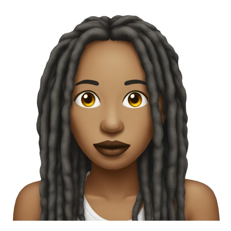 Female us rapper smoking with his dreads sticker