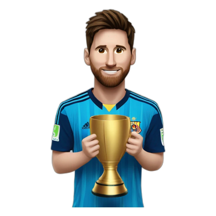 genera a messi levantando la copa del mundo sticker
