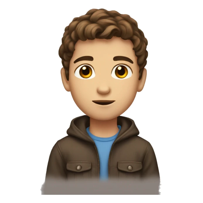 human boy 12 years, brown eyes,brown hair sticker