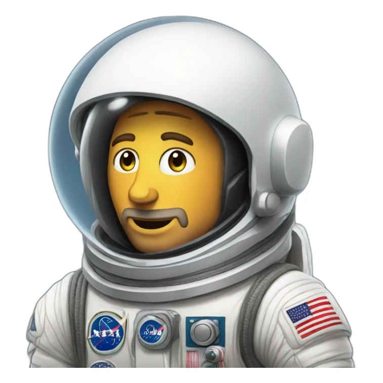 steve jobs in astronaut outfit sticker