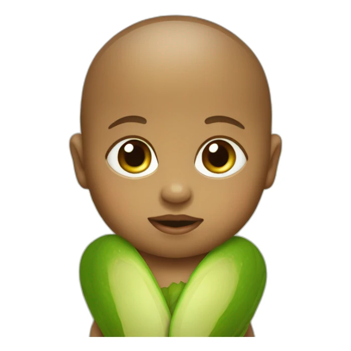 Baby dressed like an avocado  sticker